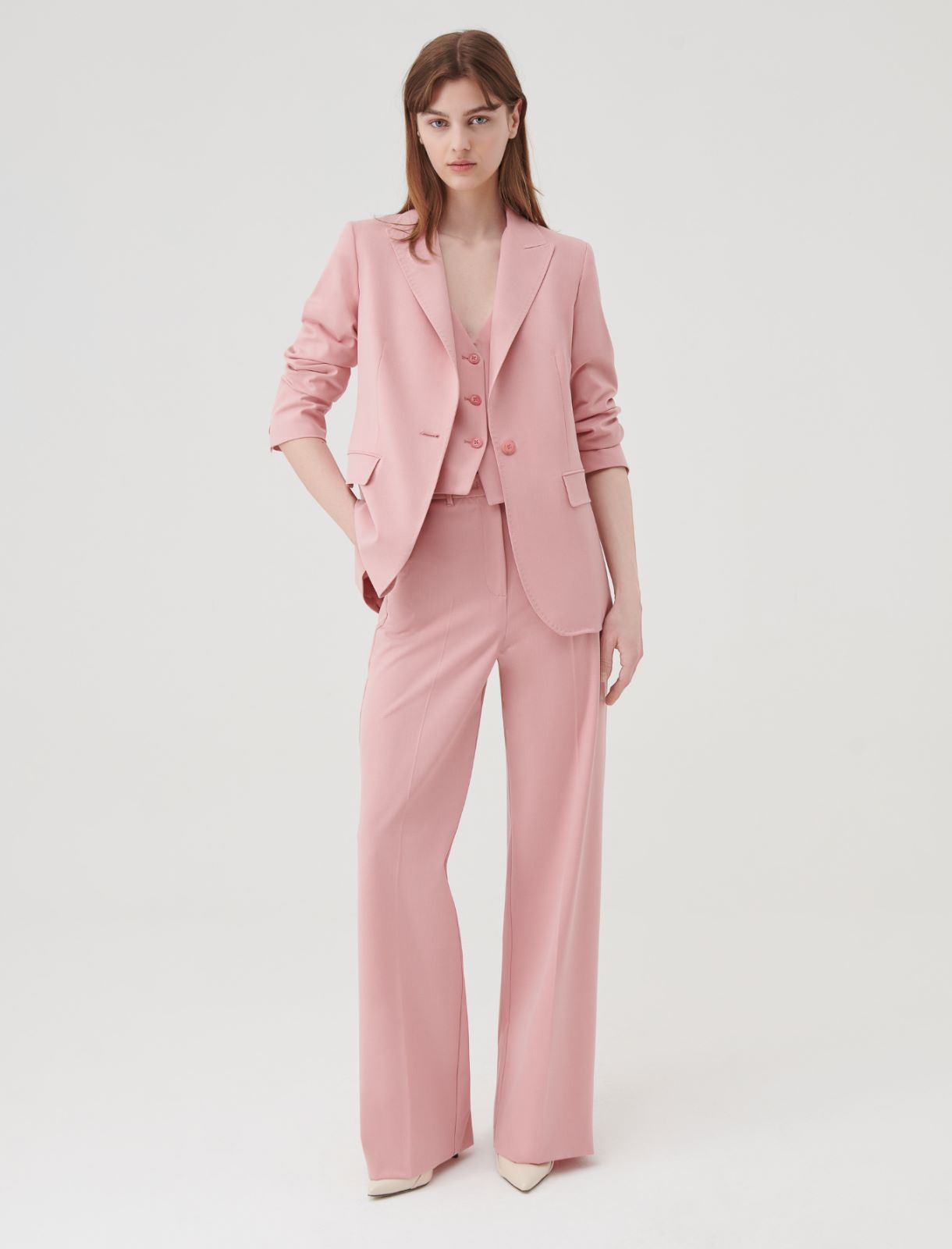 Wide-leg trousers - Pink - Marella