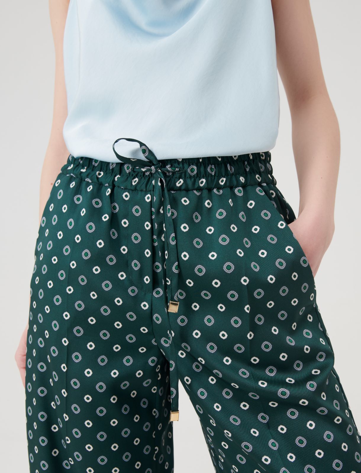 Wide-leg trousers - Dark green - Marella - 4