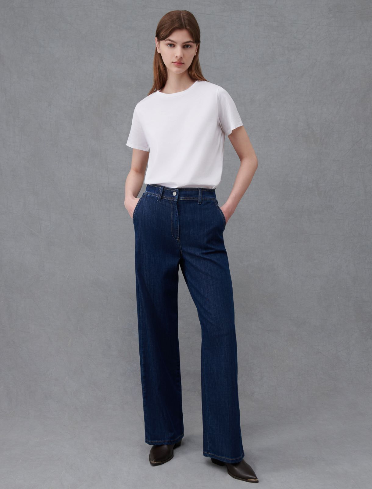 Jean wide leg - Bleu jeans - Marella - 3