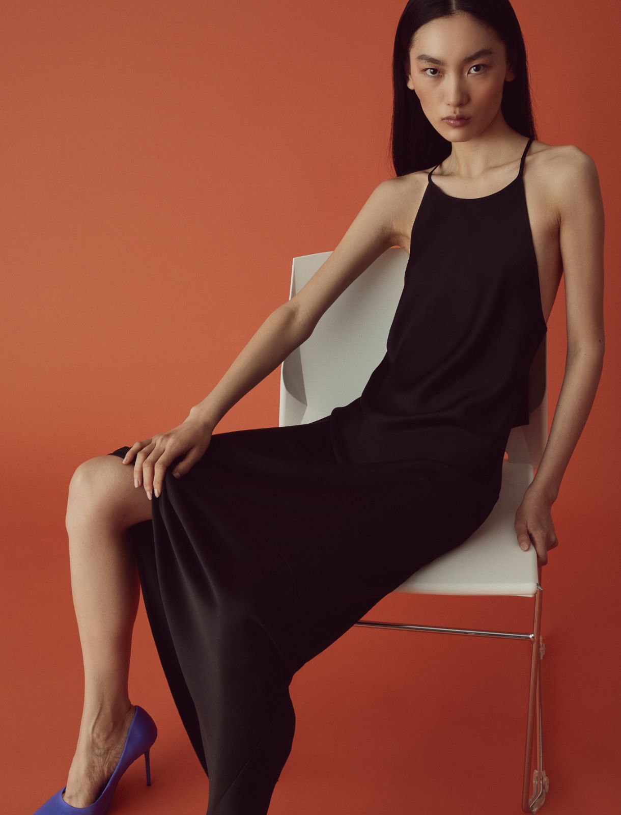 Asymmetrical dress - Black - Marella - 3