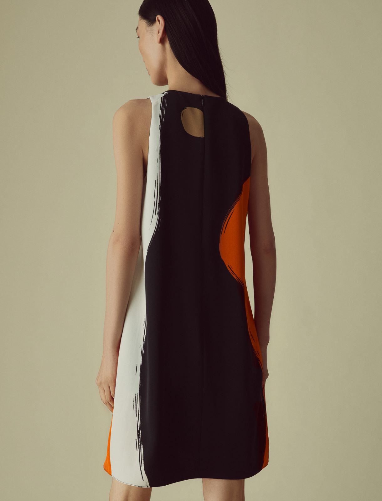 Sukienka ze wzorem - Rdzawy - Marella - 2
