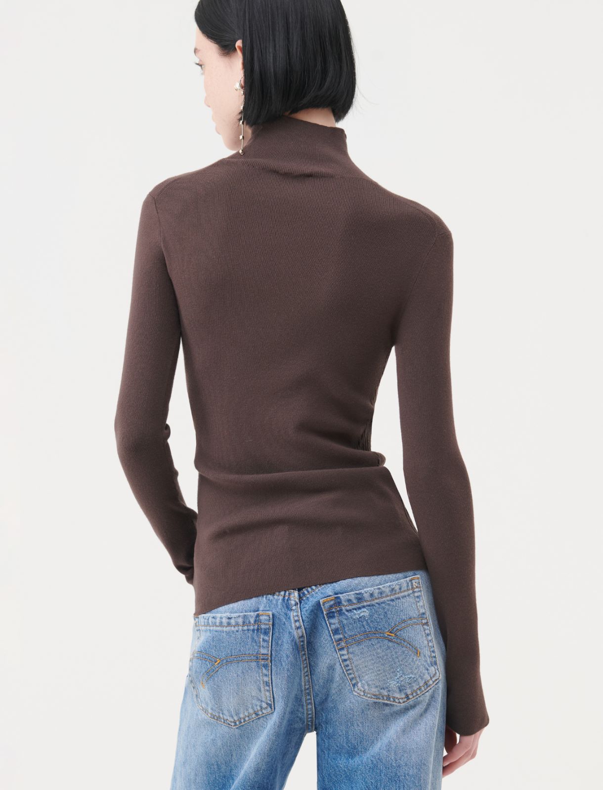 Cable-knit sweater - Brown - Marella - 2