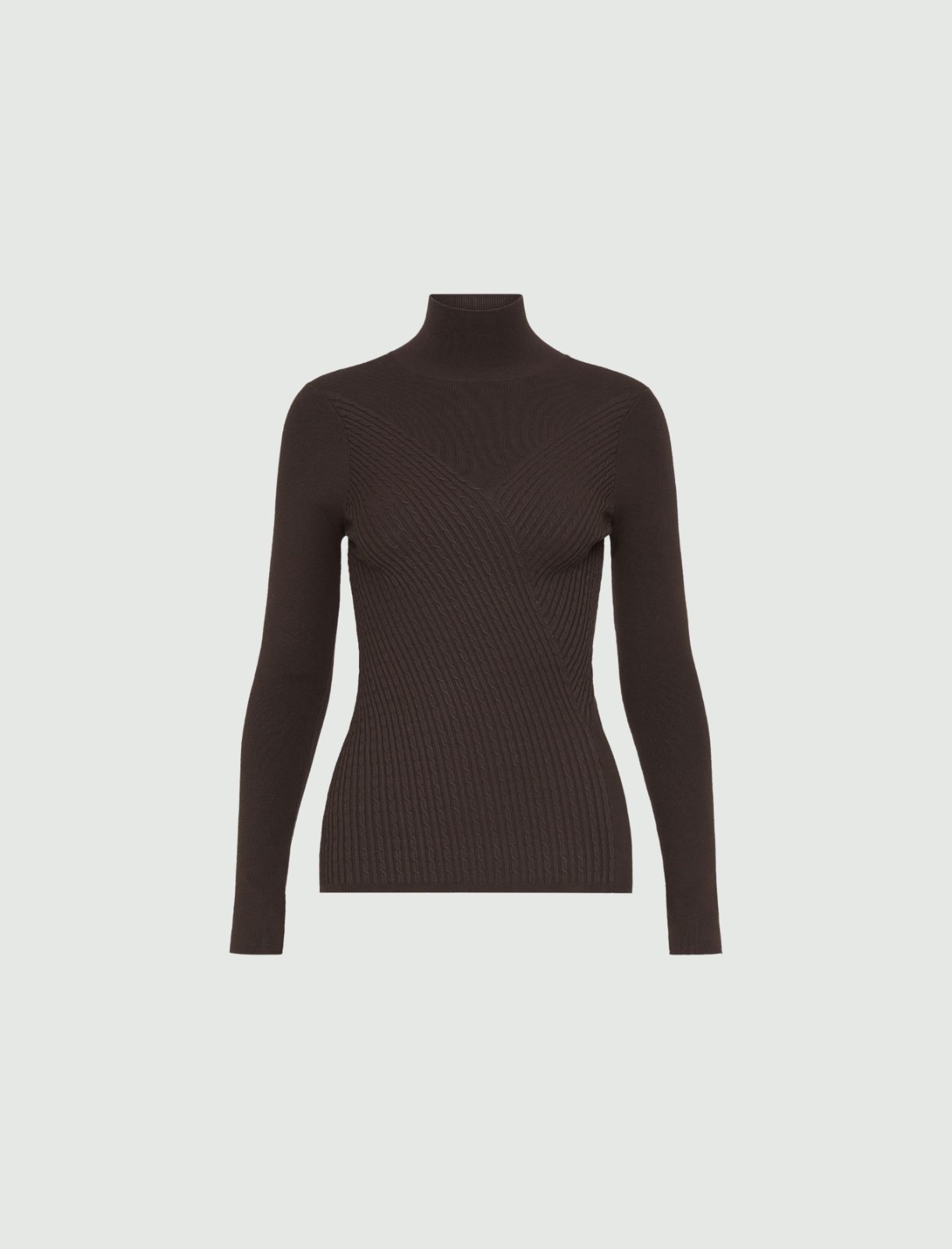 Cable-knit sweater - Brown - Marella - 5