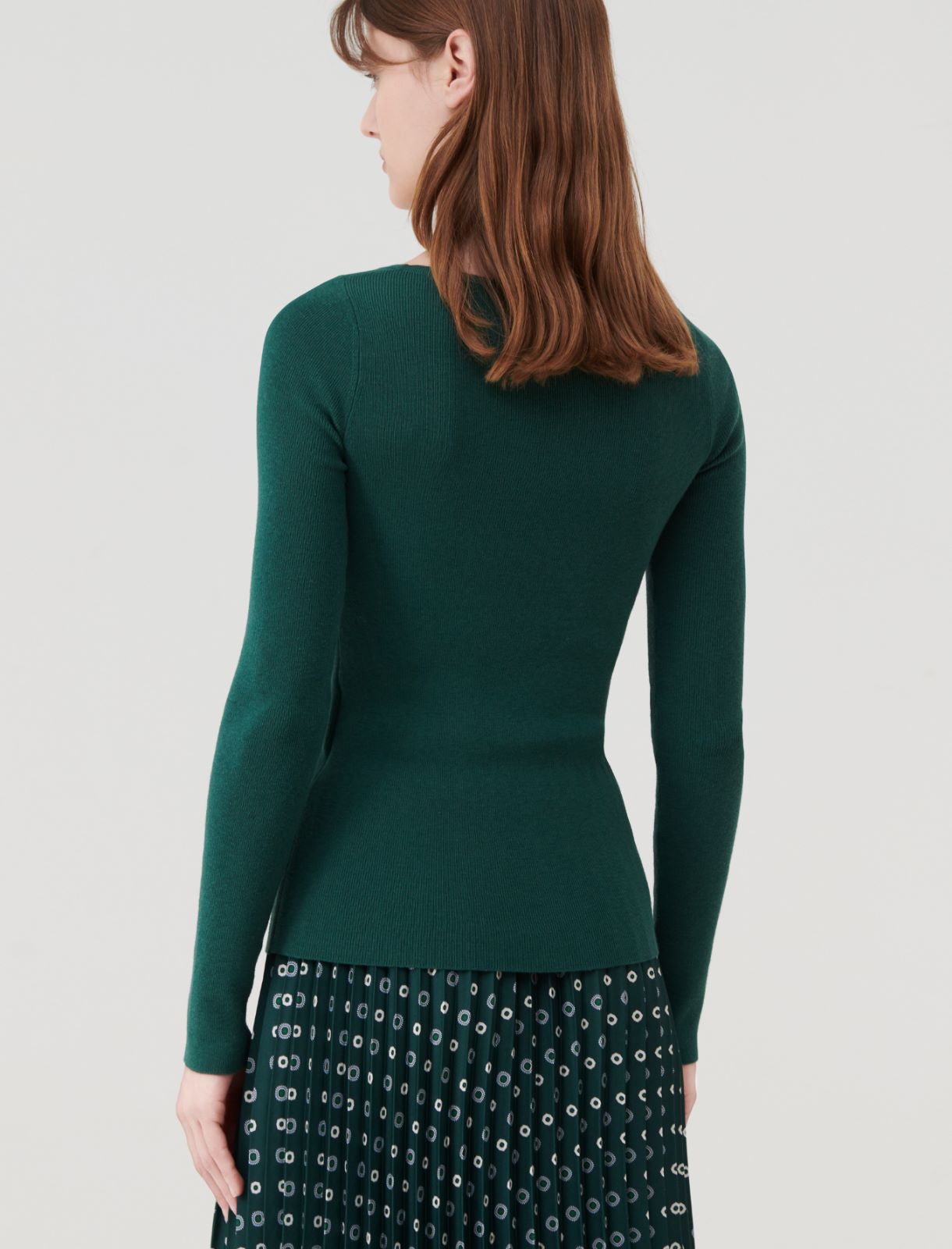 Slim-fit sweater - Dark green - Marella - 2