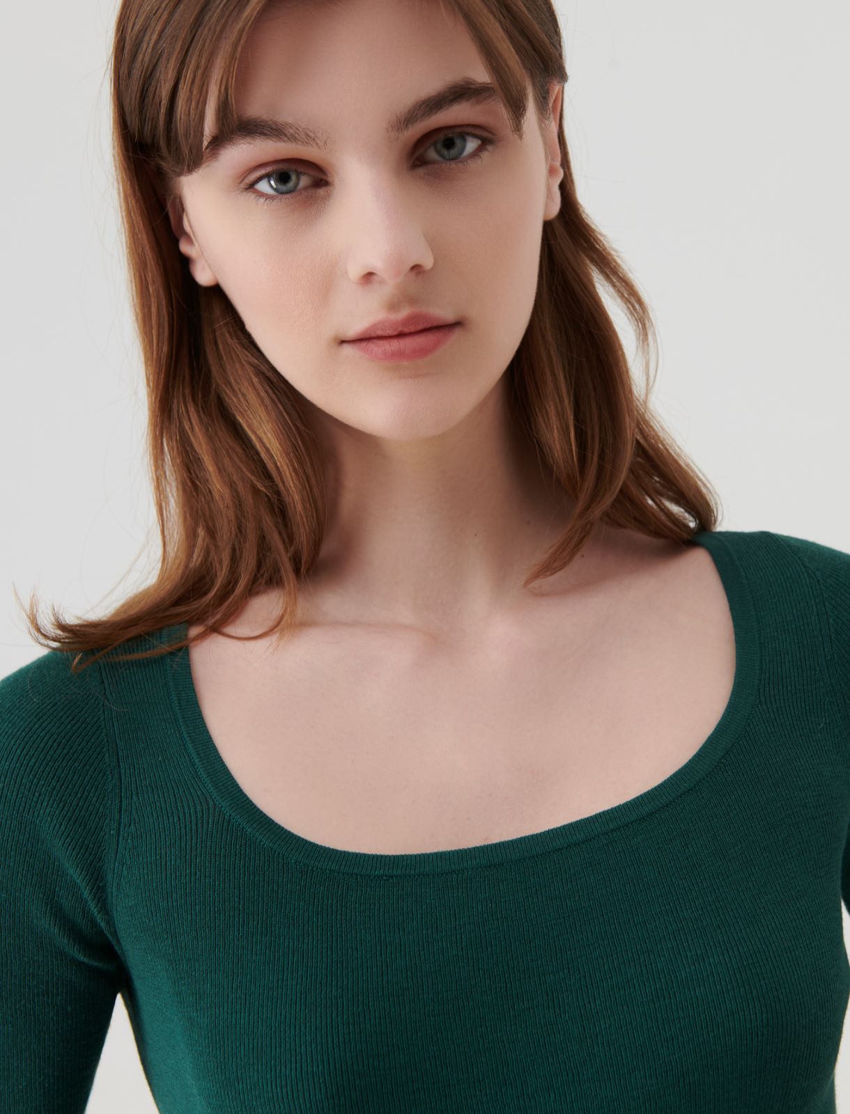 Slim-fit sweater - Dark green - Marella - 4