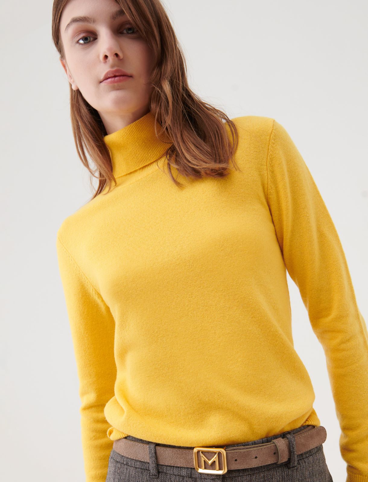 High-neck sweater - Yellow - Marella - 3