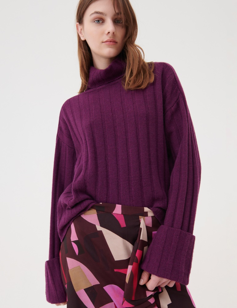 Rib-knit sweater - Aubergine - Marella