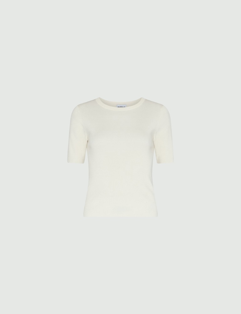 Knitted T-shirt - Cream - Marella - 2