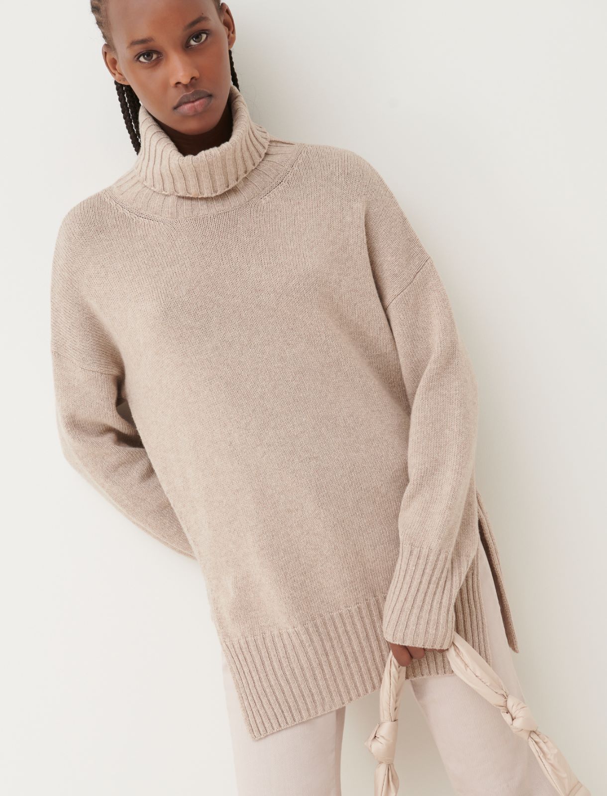 High-neck sweater - Natural - Marella - 3