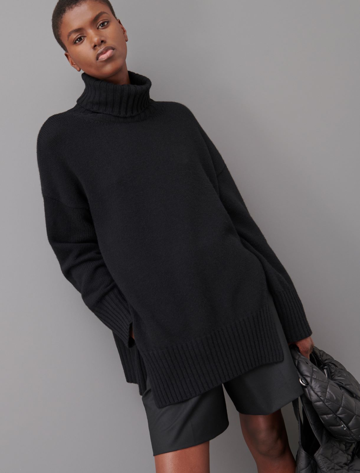 High-neck sweater - Black - Marella - 3