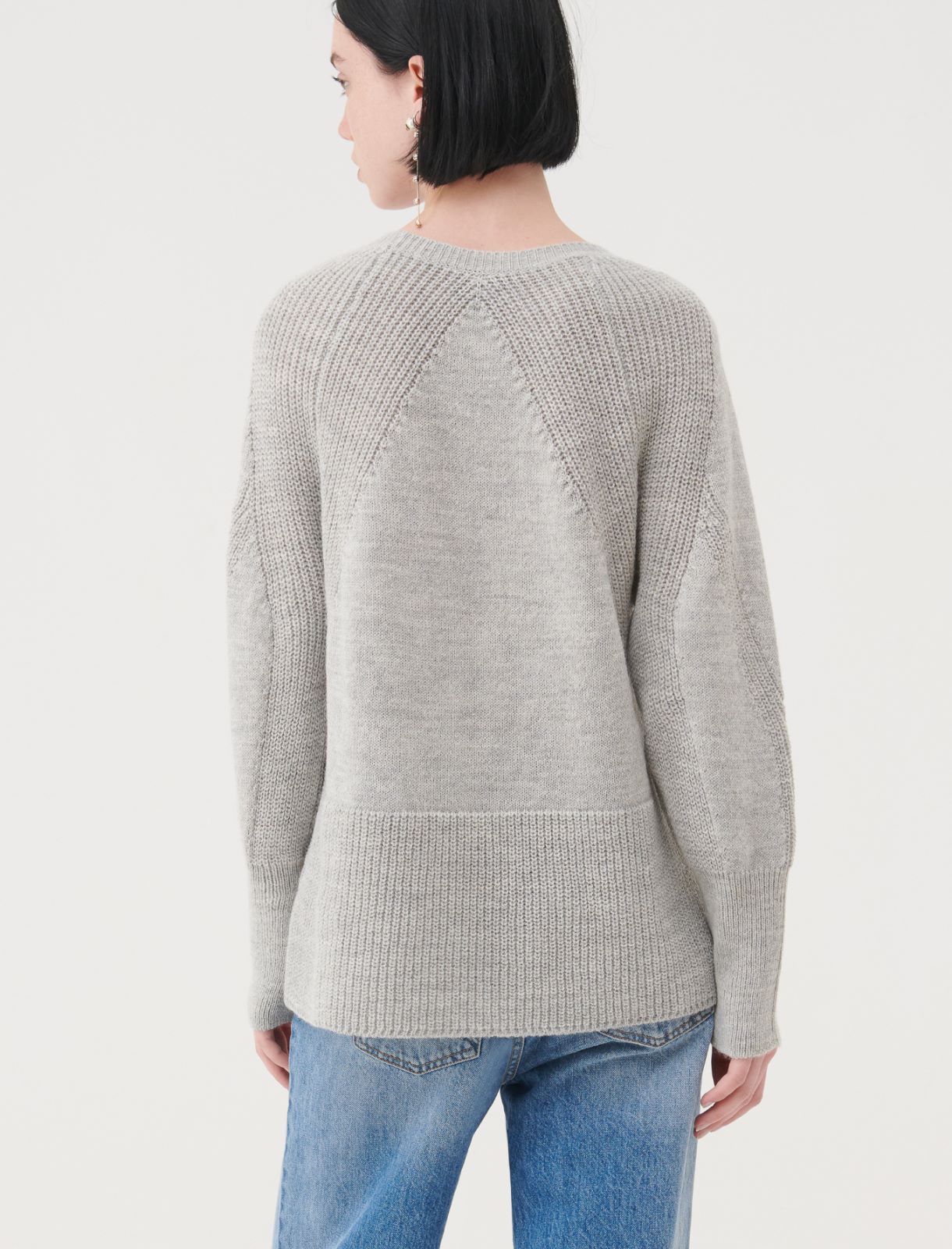 Alpaca-blend sweater - Melange grey - Marella - 2
