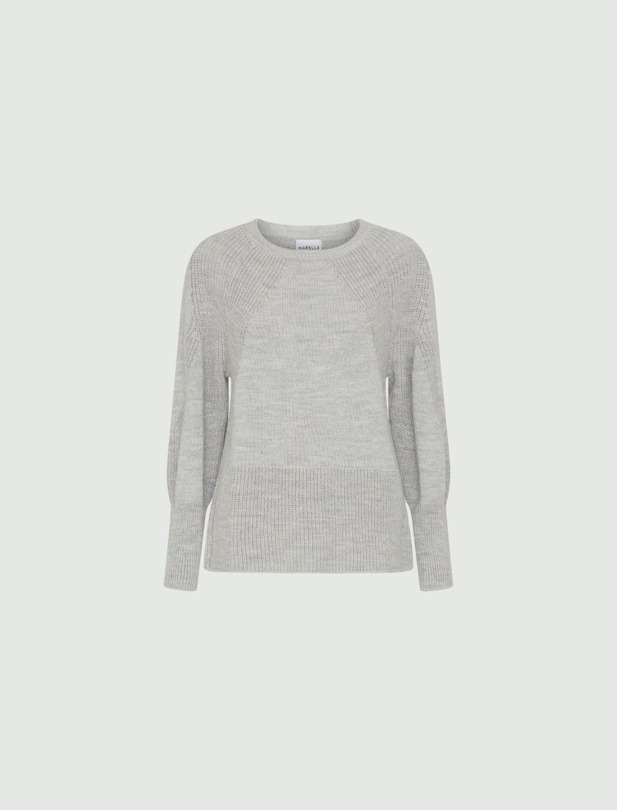 Alpaca-blend sweater - Melange grey - Marella - 5