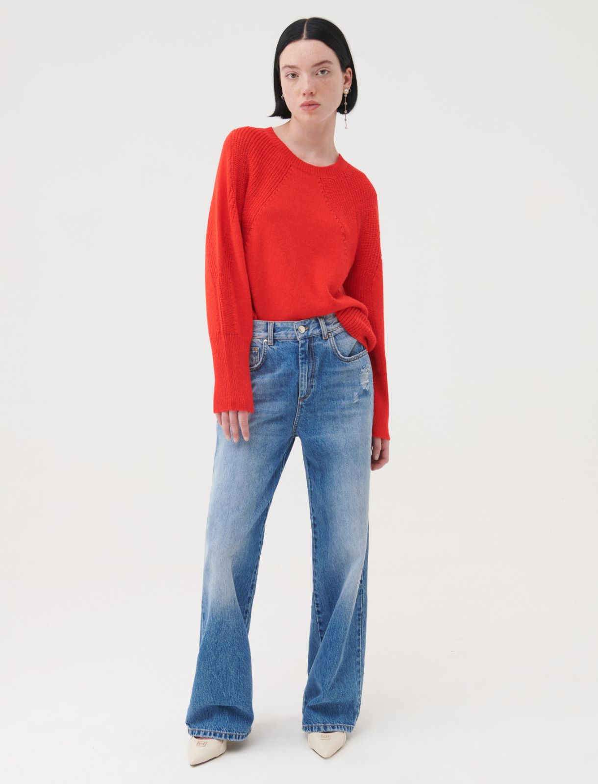 Alpaca-blend sweater - Red - Marella