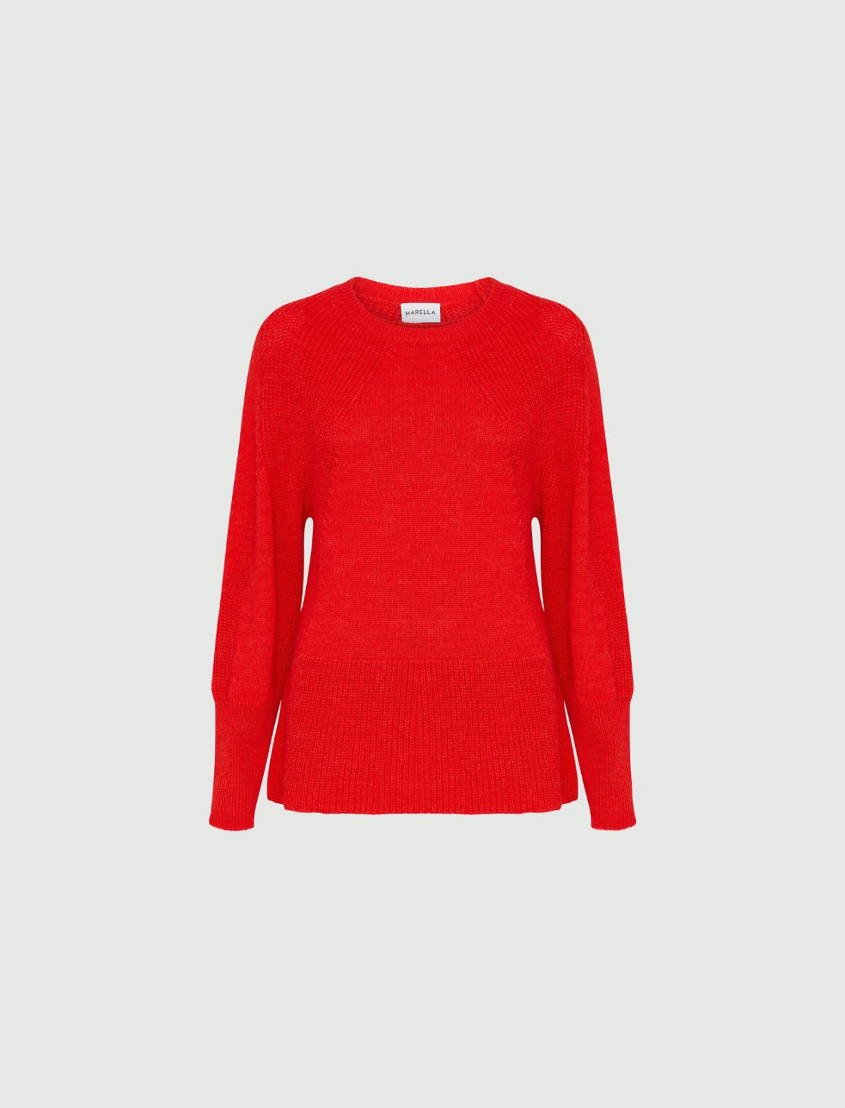 Alpaca-blend sweater - Red - Marella - 5