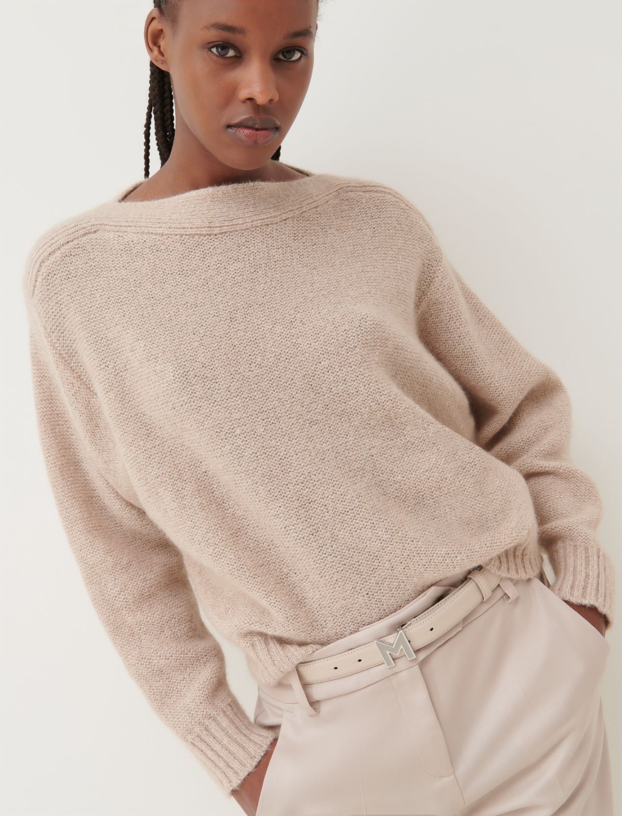Lurex sweater - Natural - Marella - 3