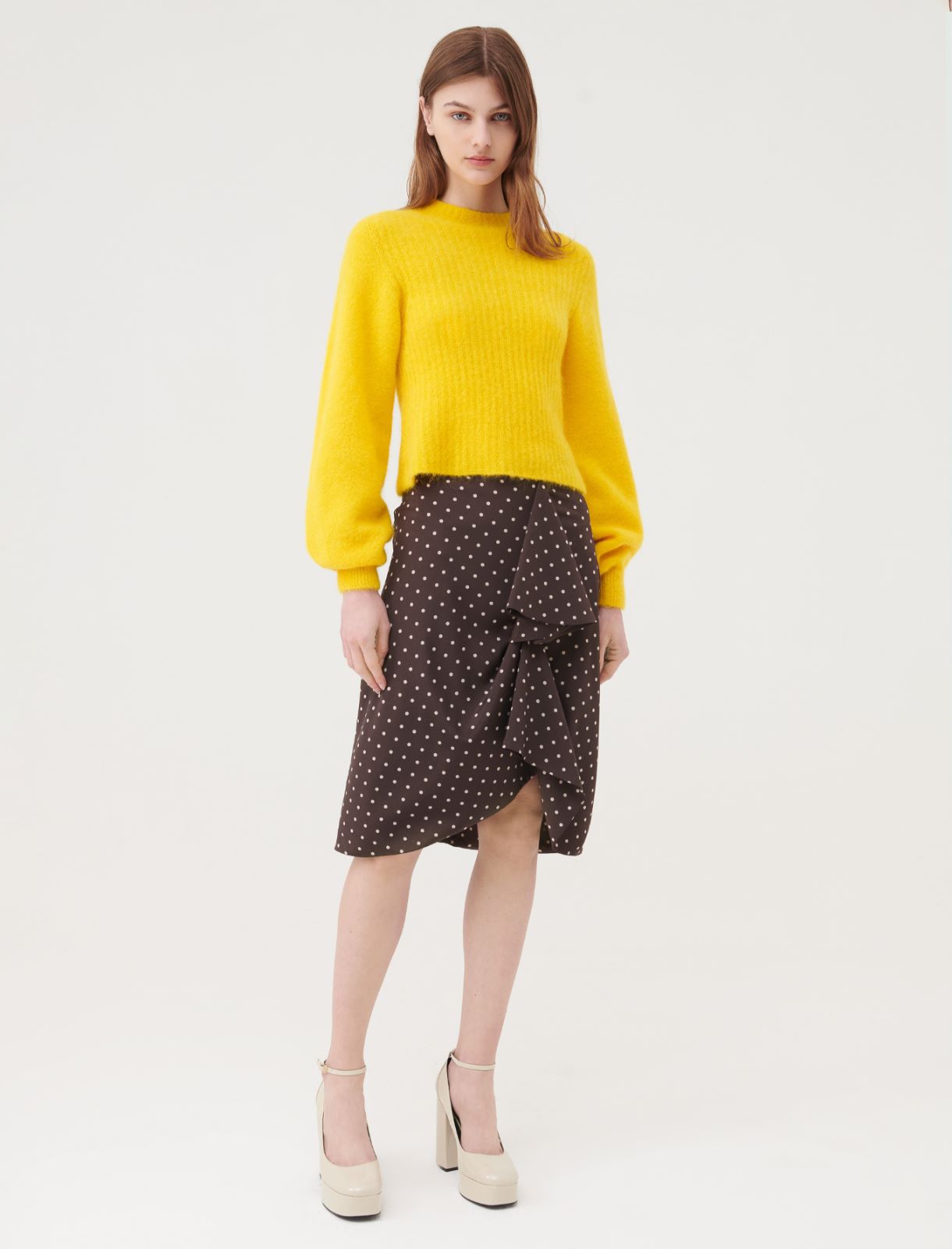 Pullover mit hohem | Marella Kragen, gelb