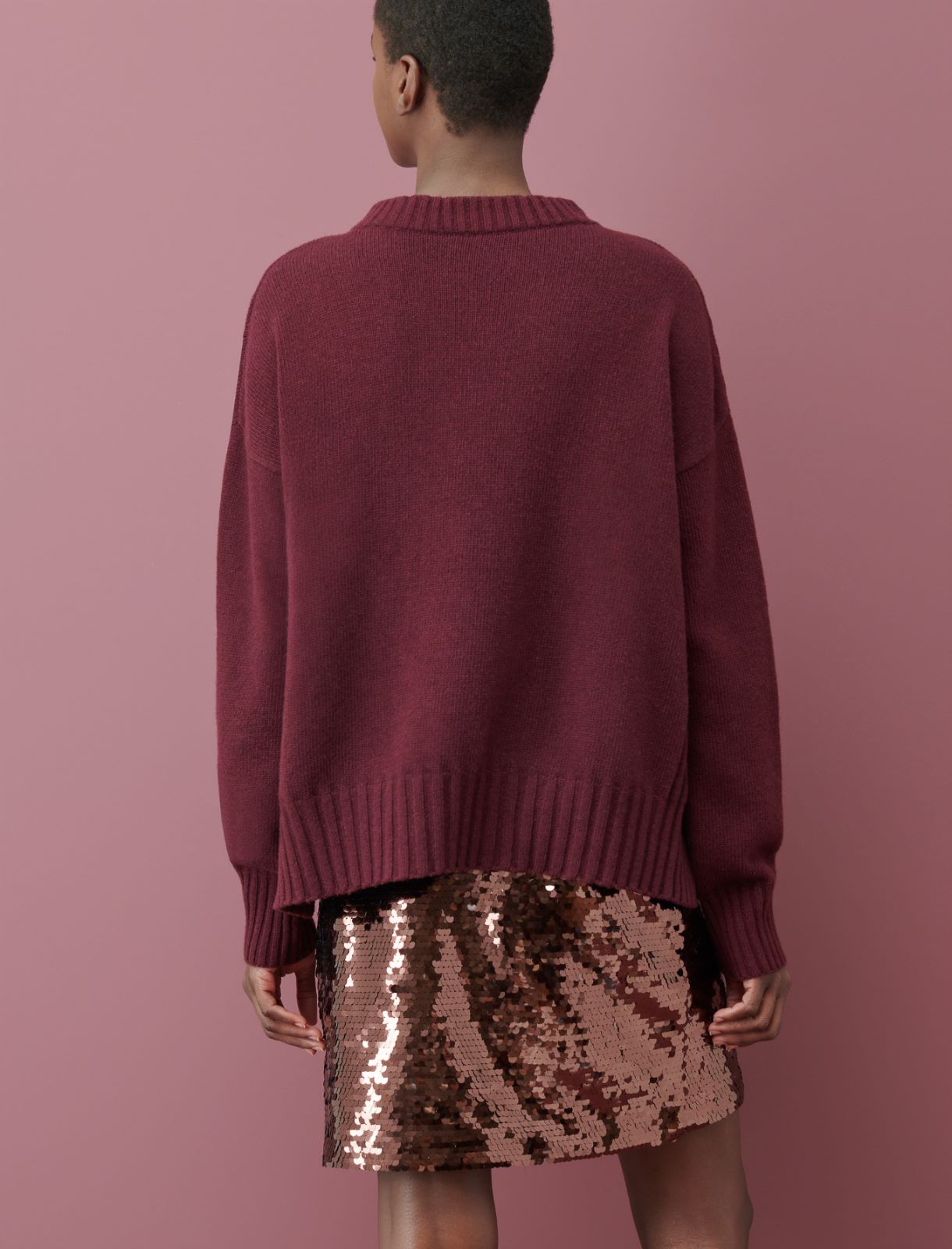 Cashmere-blend sweater - Bordeaux - Marella - 2
