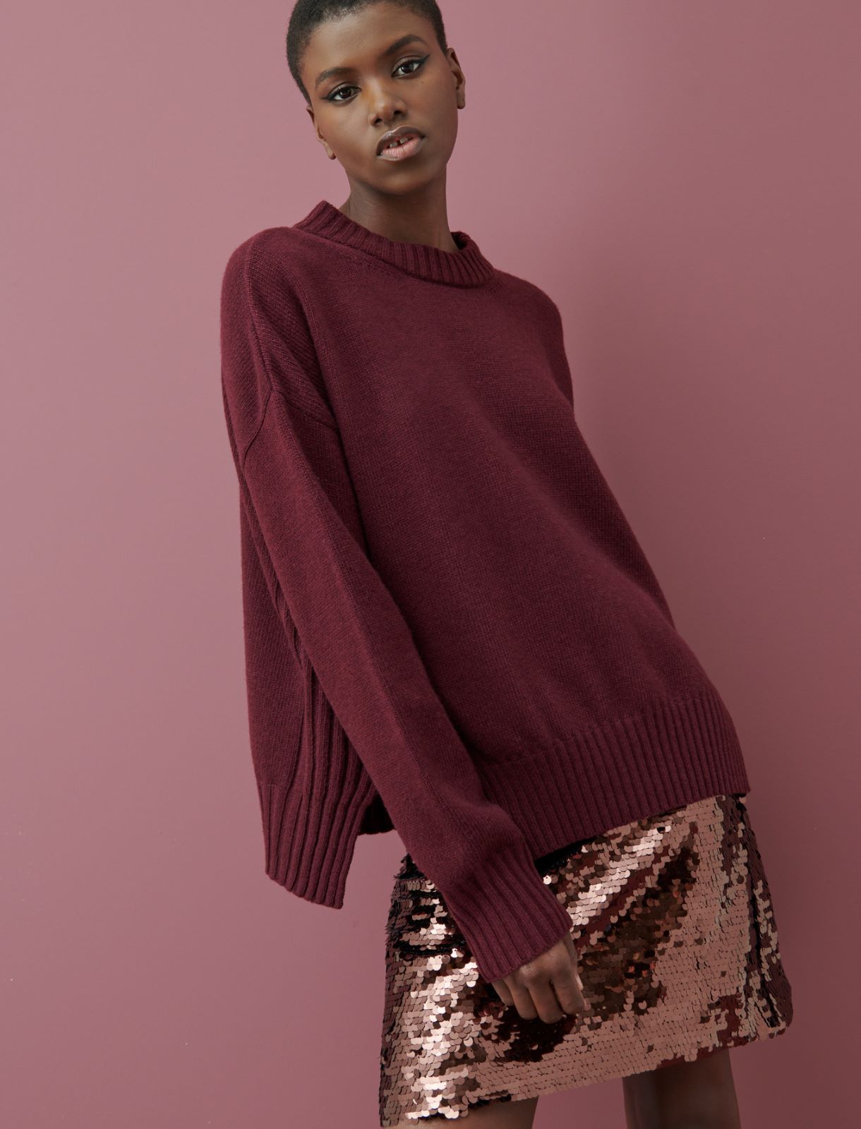 Cashmere-blend sweater - Bordeaux - Marella - 3
