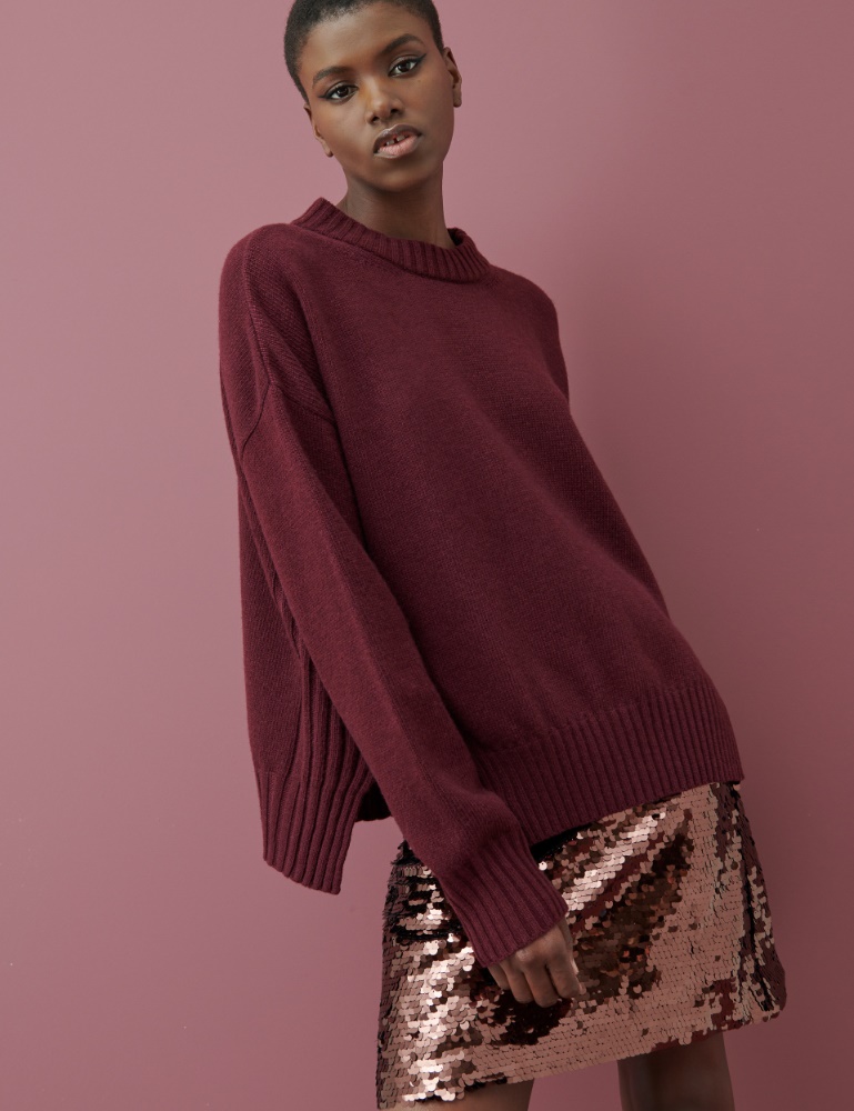 Cashmere-blend sweater - Bordeaux - Marella