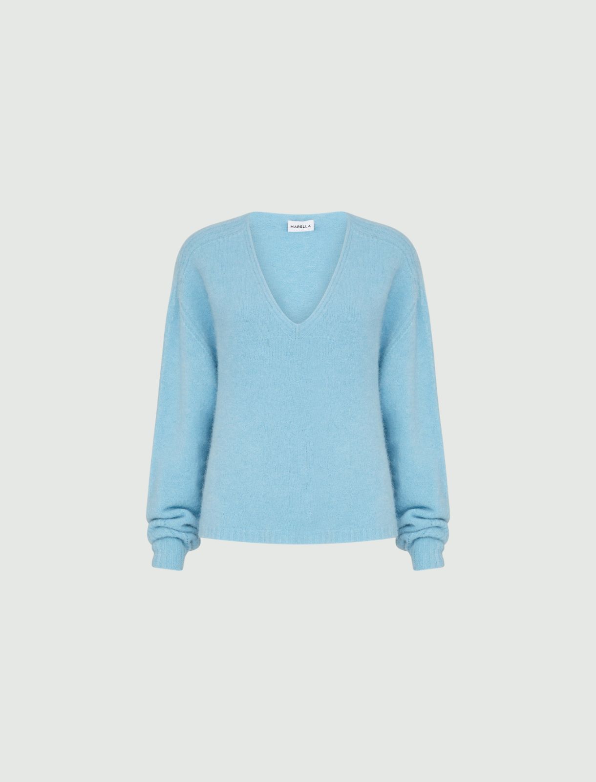 V-neck sweater - Light blue - Marella - 5