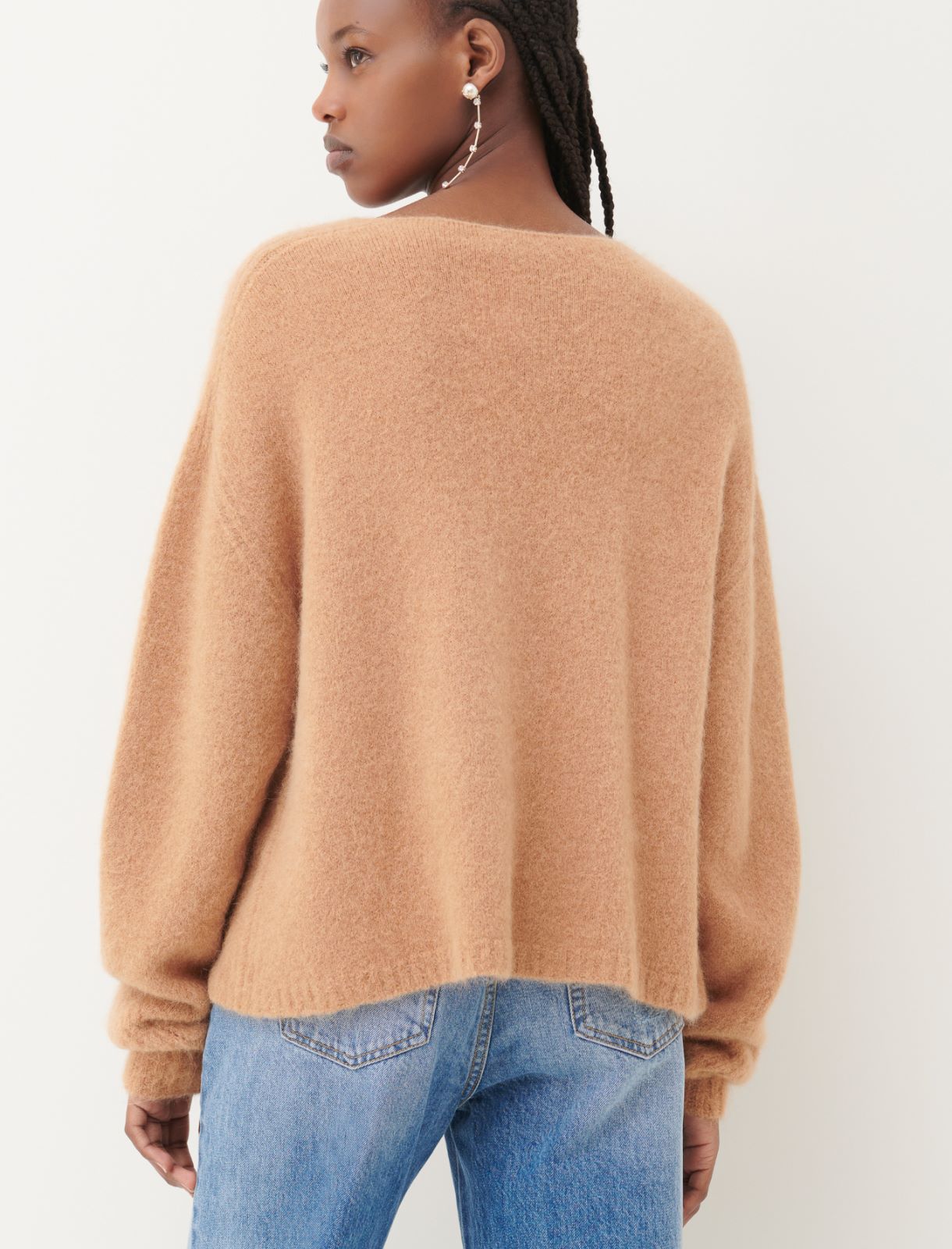 V-neck sweater - Camel - Marella - 2