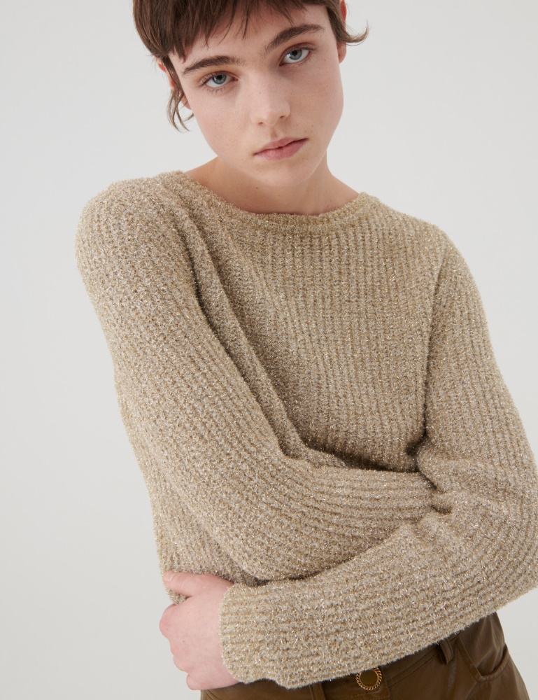 Lurex sweater - Beige golden - Marella