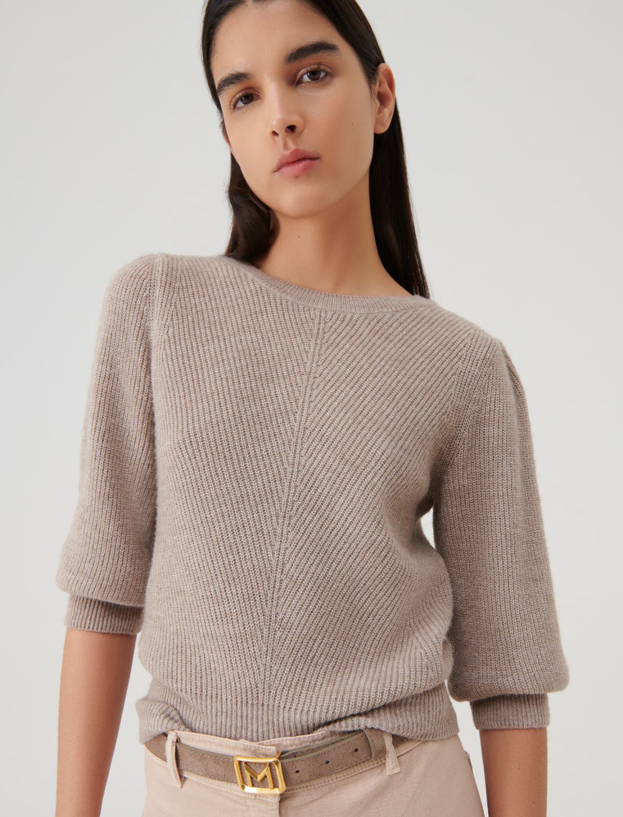 Alpaca-blend sweater - Beige - Marella - 3