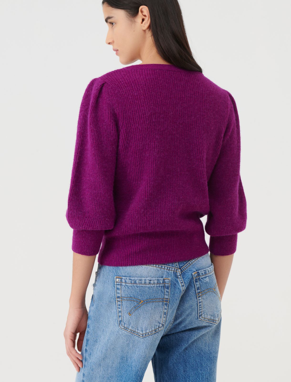 Pullover aus Alpakamischgarn - Violett - Marella - 2