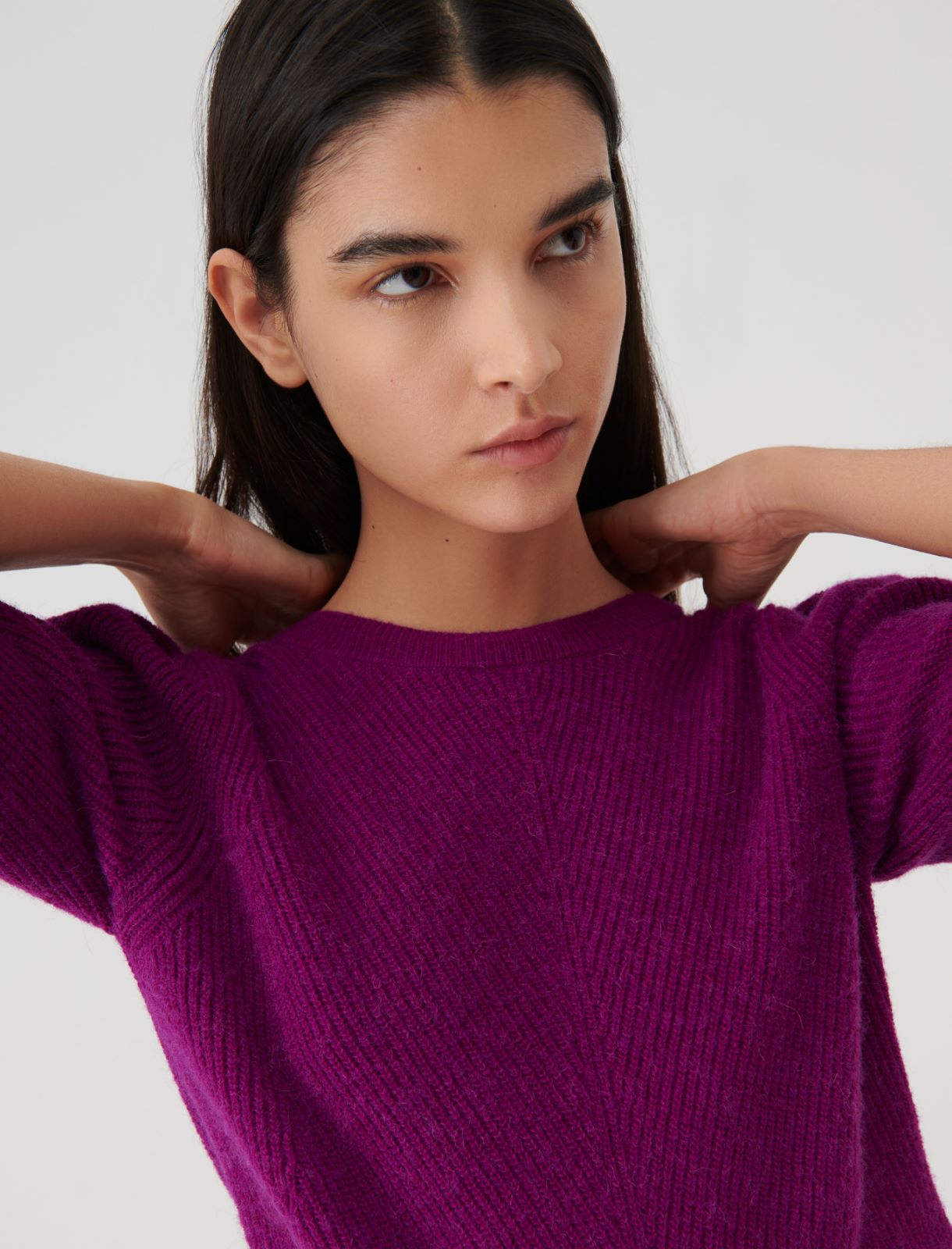 Alpaca-blend sweater - Purple - Marella - 4