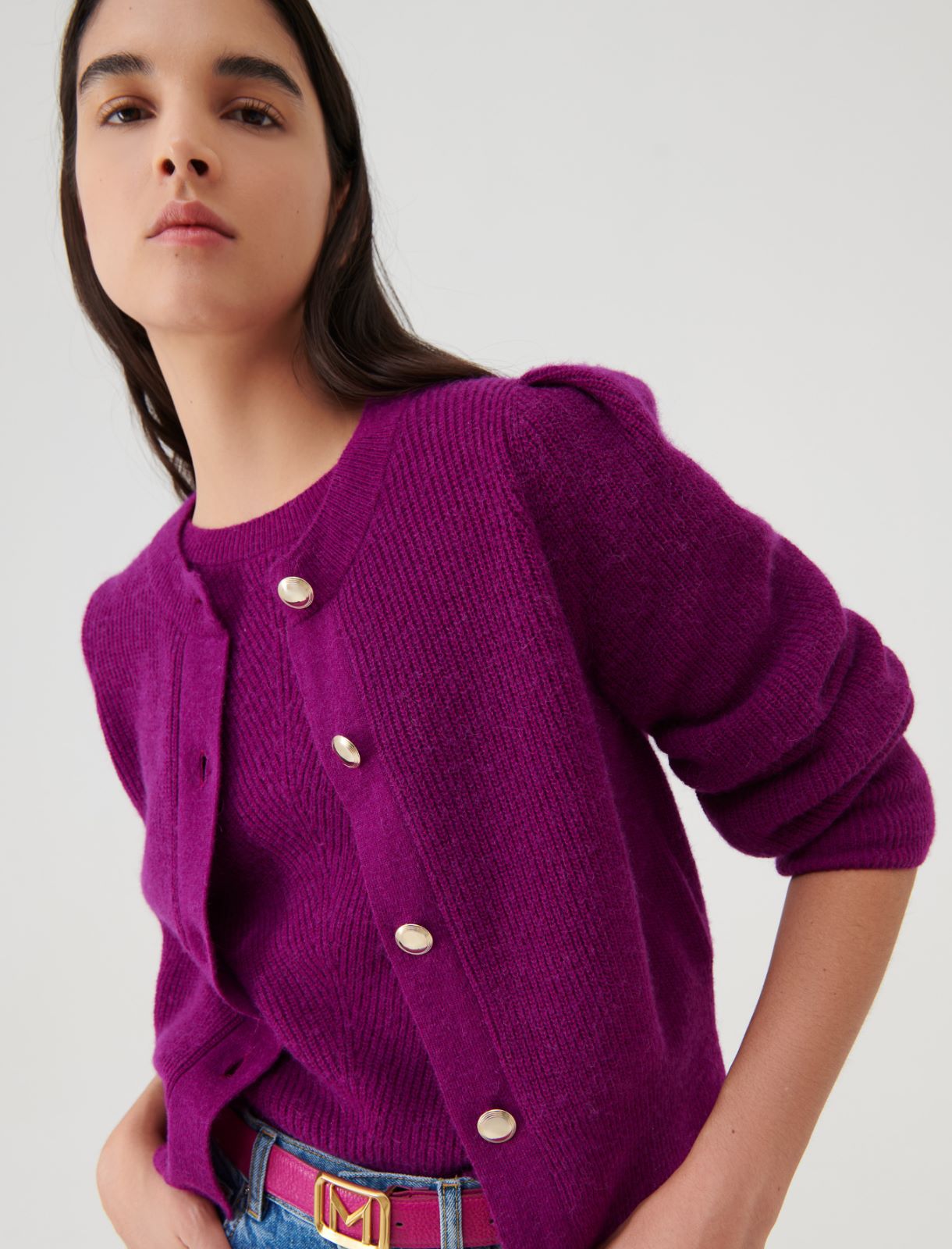 Pullover aus Alpakamischgarn - Violett - Marella - 5
