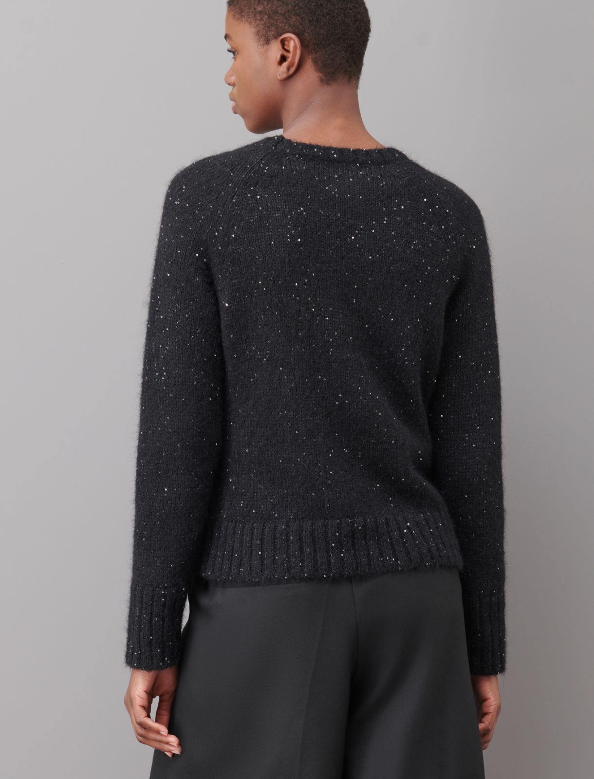 Sequinned sweater - Black - Marella - 2