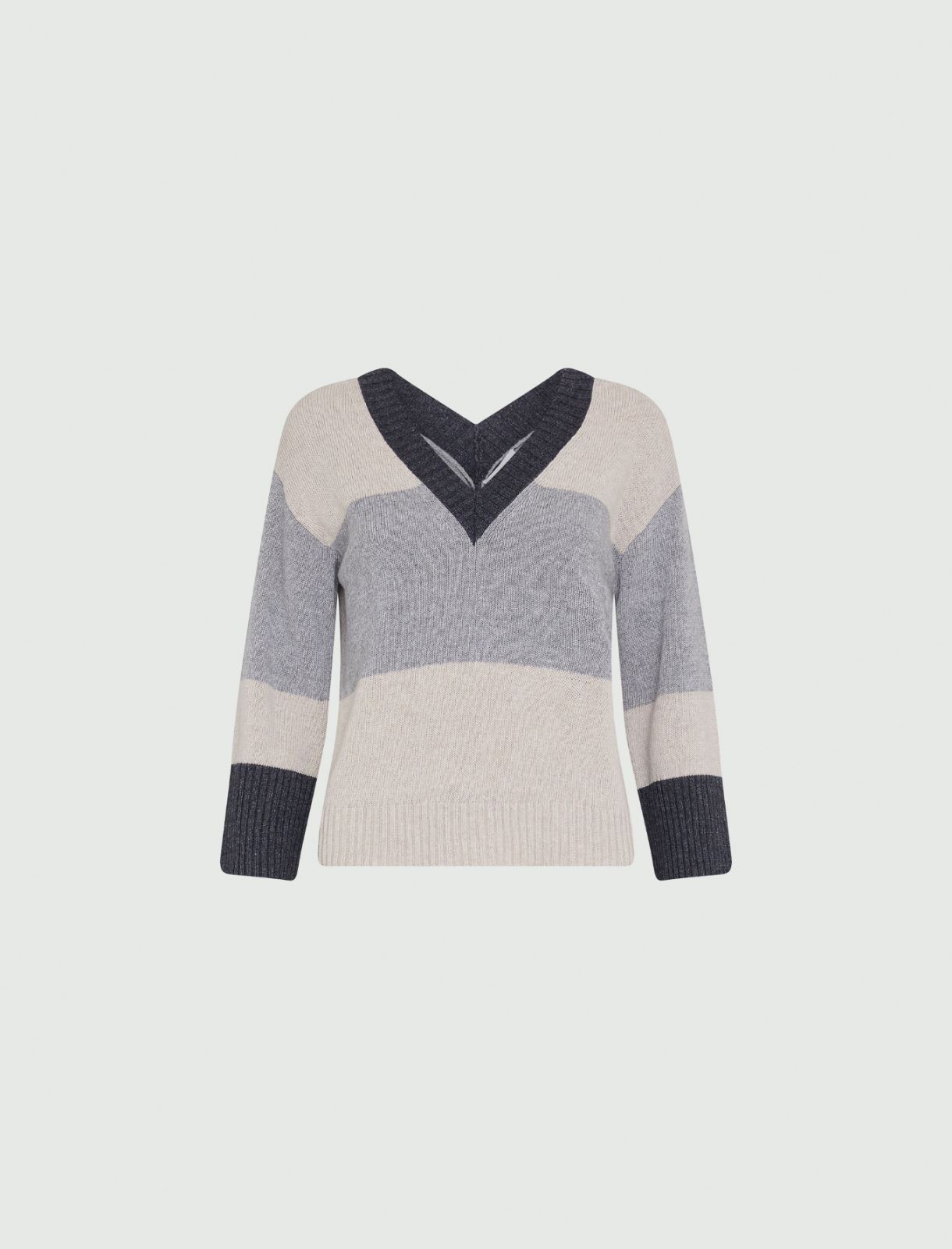 Colourblock sweater - Beige - Marella - 5