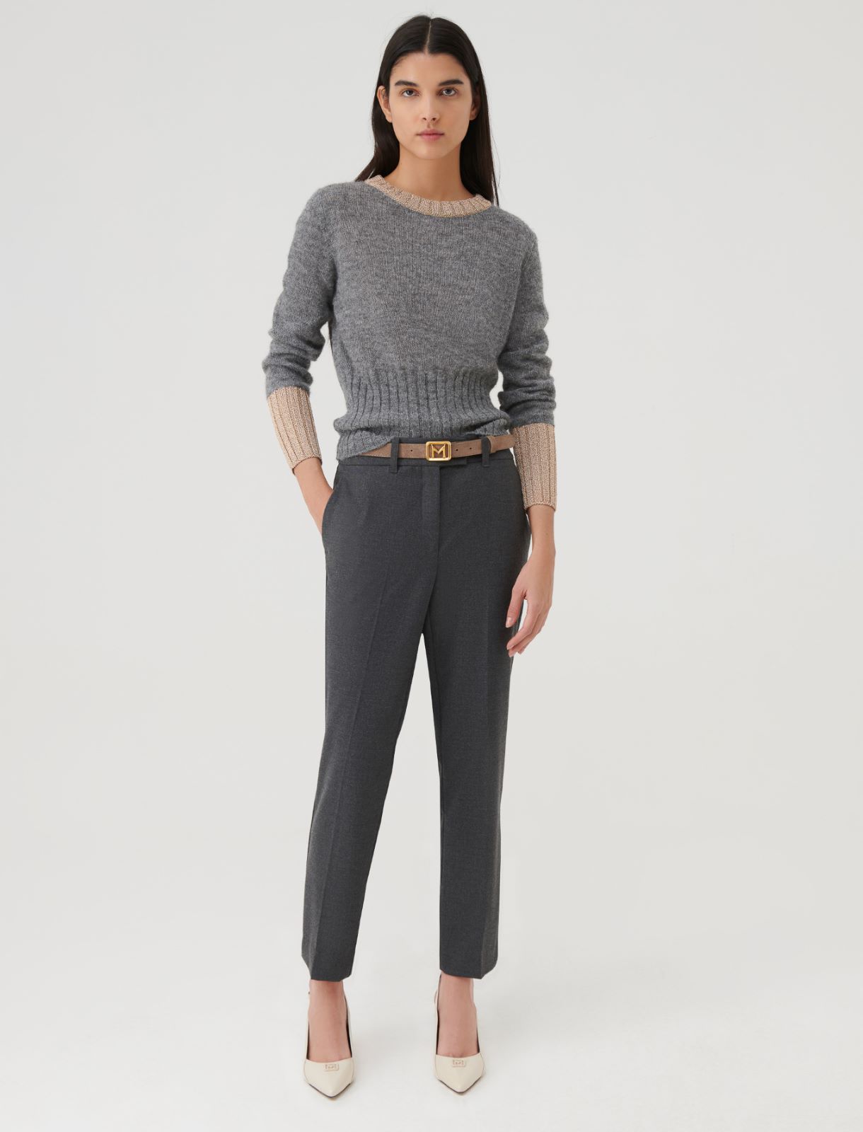 Lurex sweater, melange grey | Marella