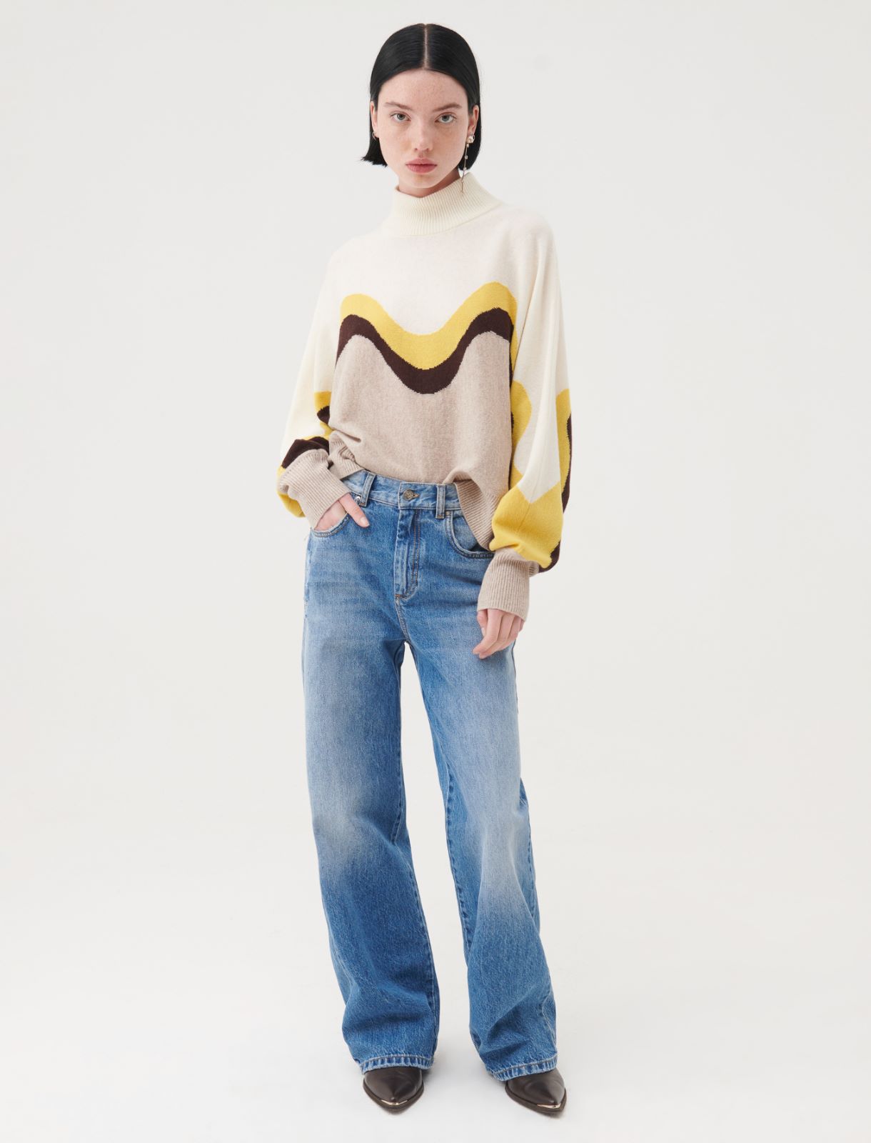 Inlay sweater - Sunflower - Marella