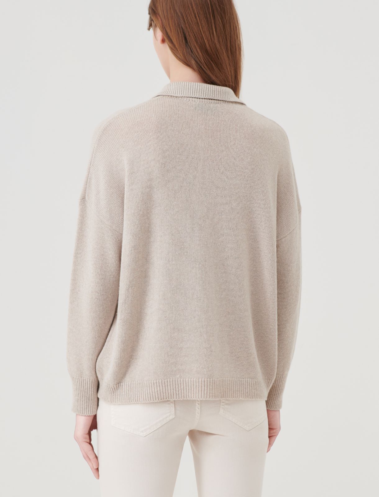 Polo sweater - Beige - Marella - 2