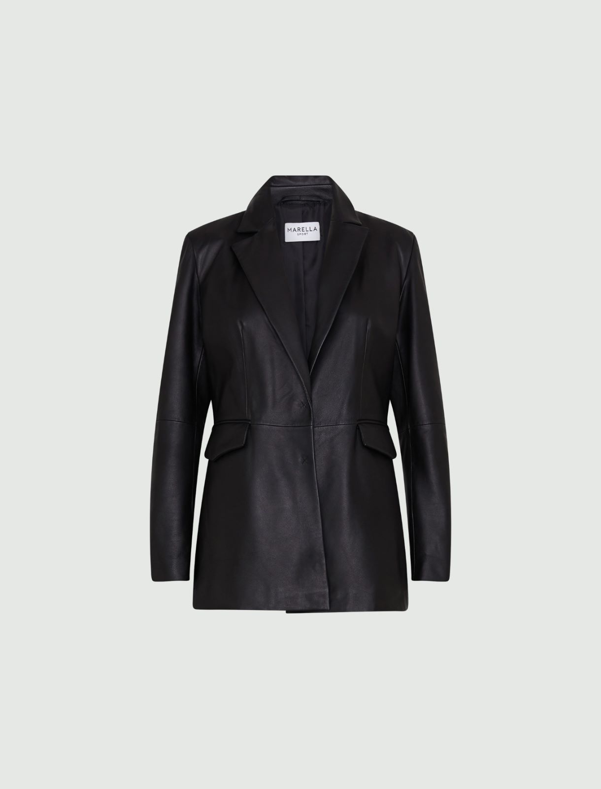 Leather blazer - Black - Marella - 5