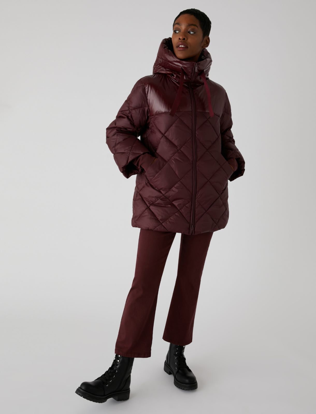 Quilted padded jacket - Bordeaux - Marella