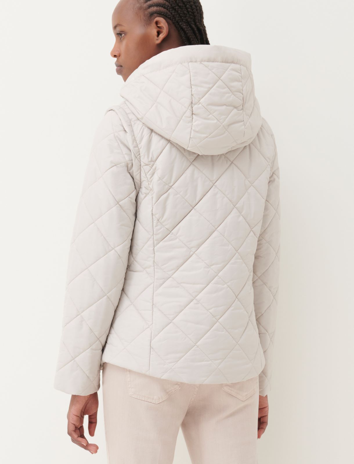 Hooded padded jacket - Natural - Marella - 2