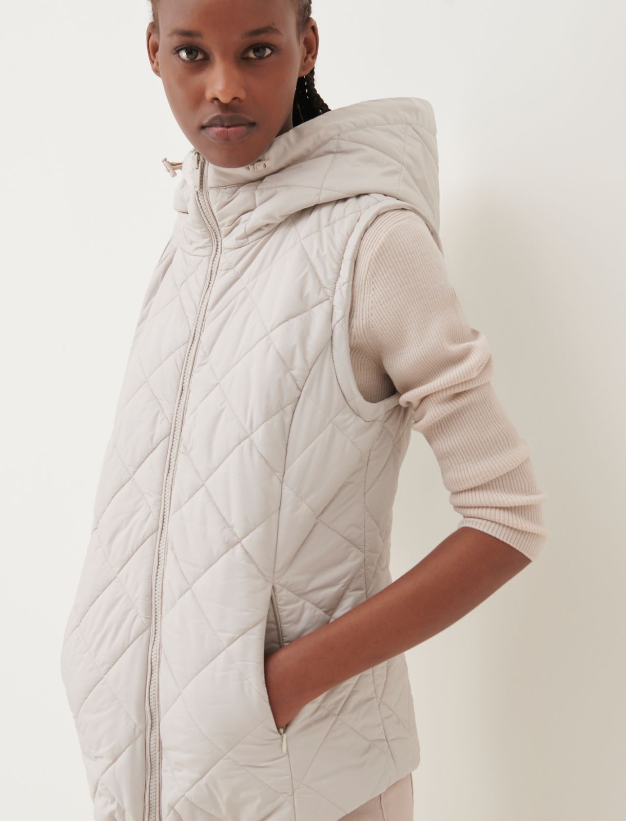 Hooded padded jacket - Natural - Marella - 4