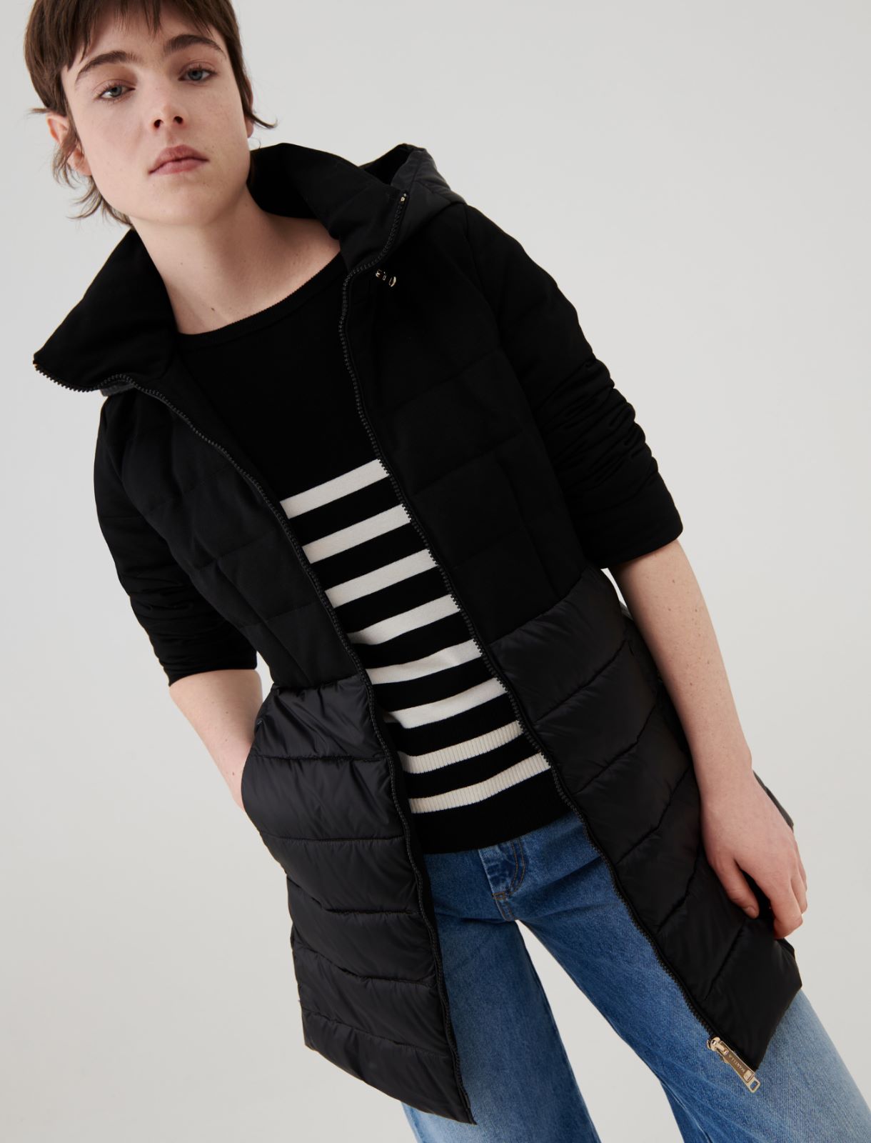 Fit-and-flare down jacket - Black - Marella - 3