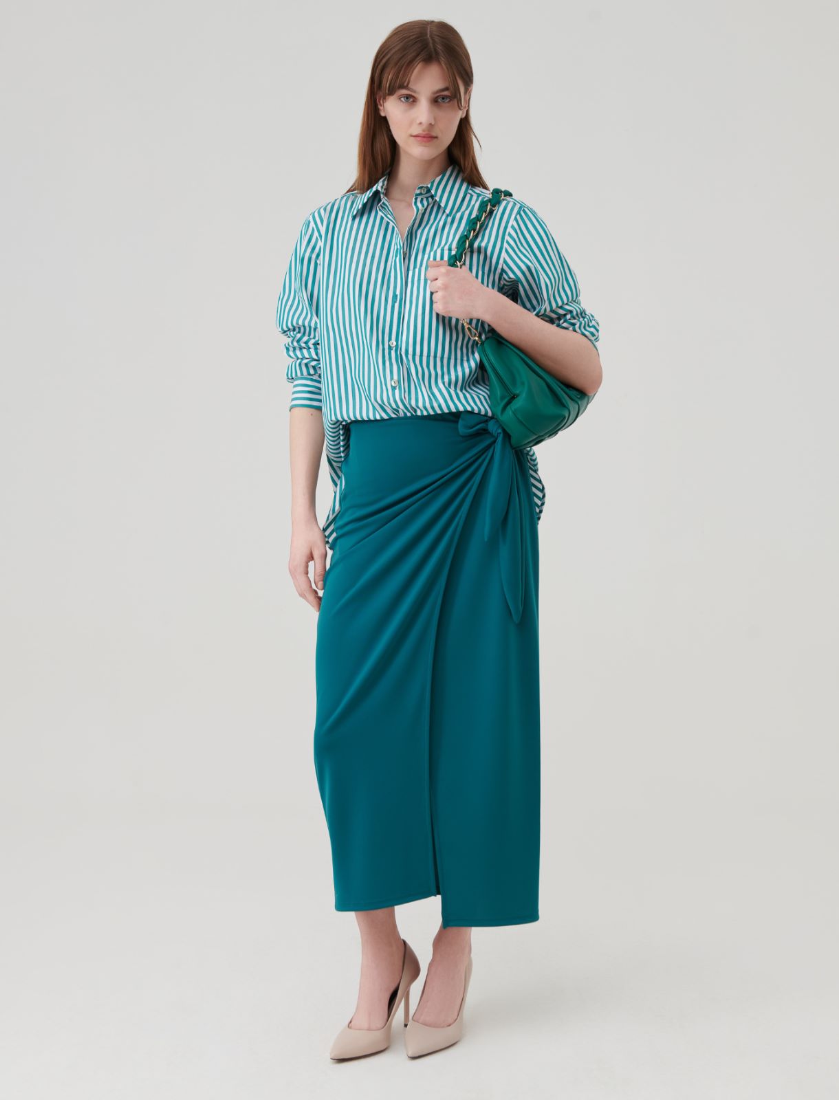 Wrap skirt - Green - Marella