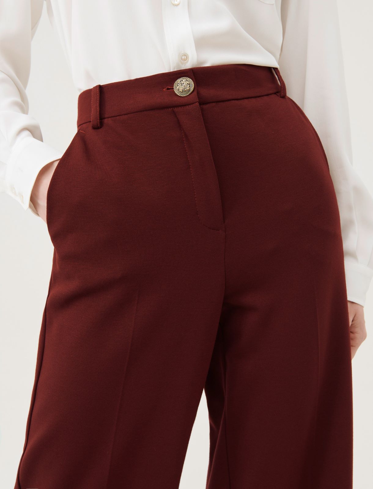 Pantalon wide leg - Bordeaux - Marella - 4