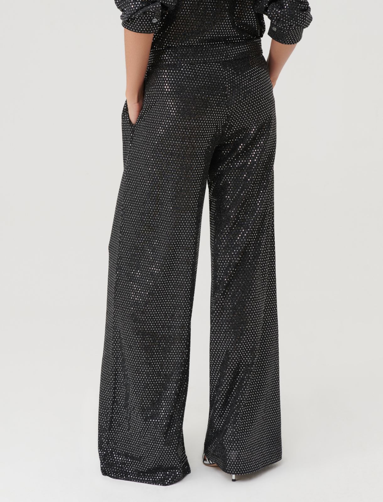 Sequinned trousers - Black - Marella - 2