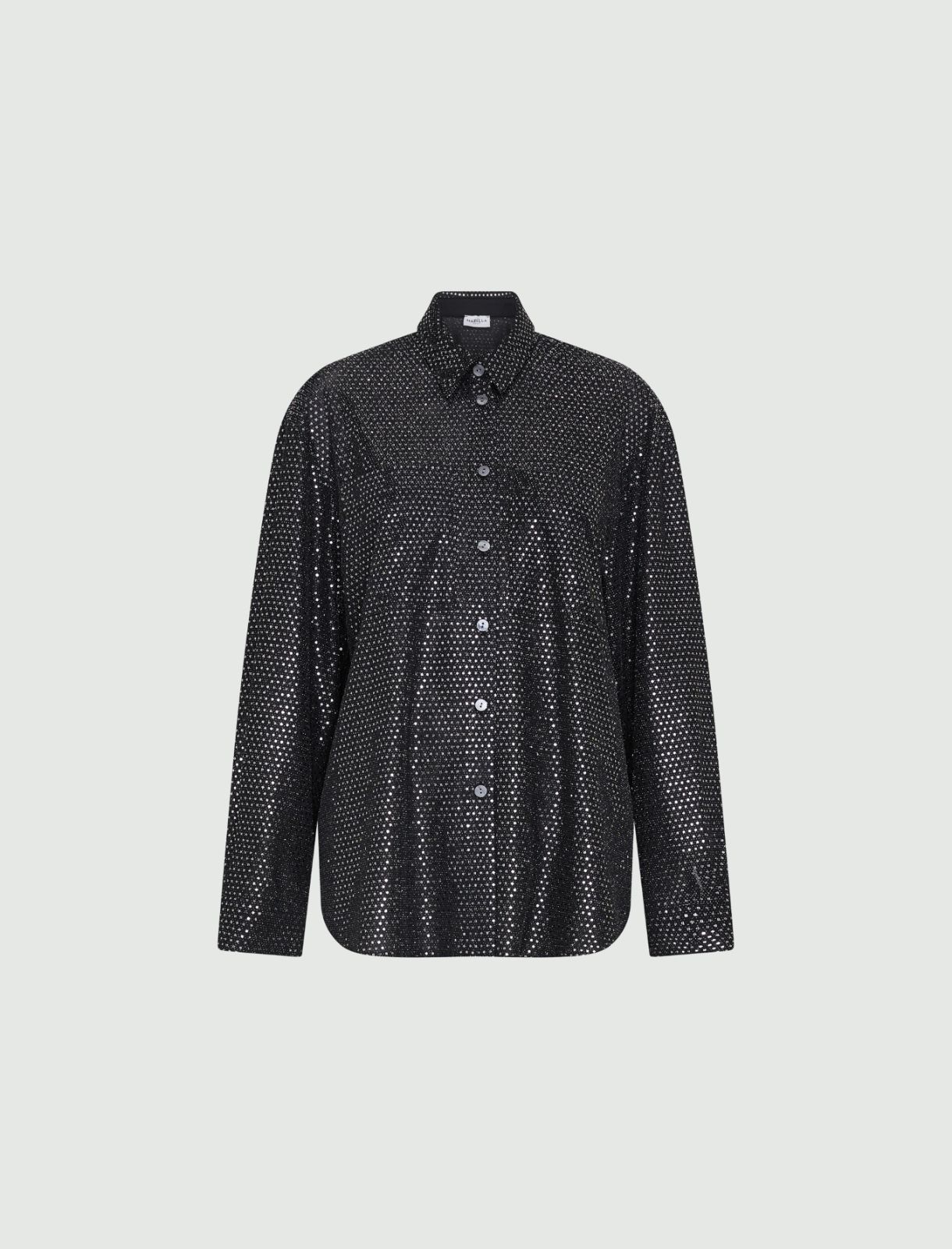 Sequinned shirt - Black - Marella - 2
