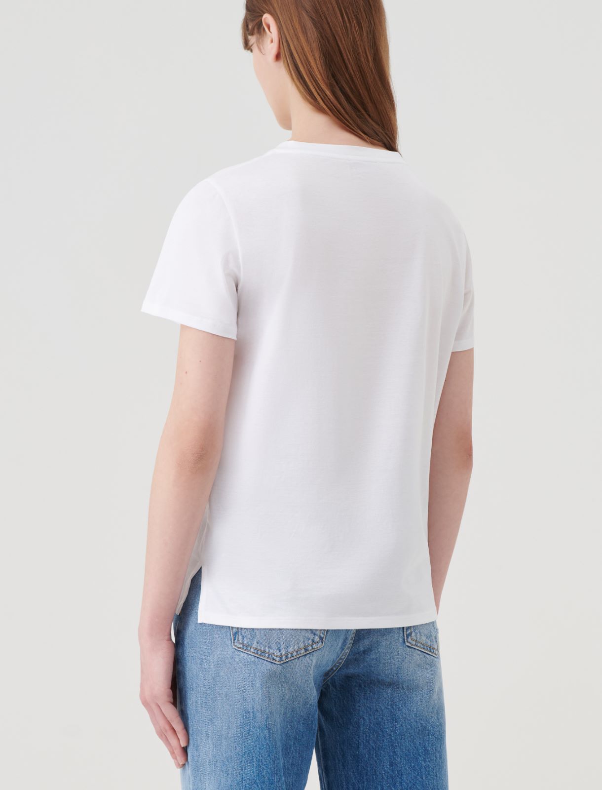 Dżersejowy t-shirt - Optyczny biały - Marella - 2