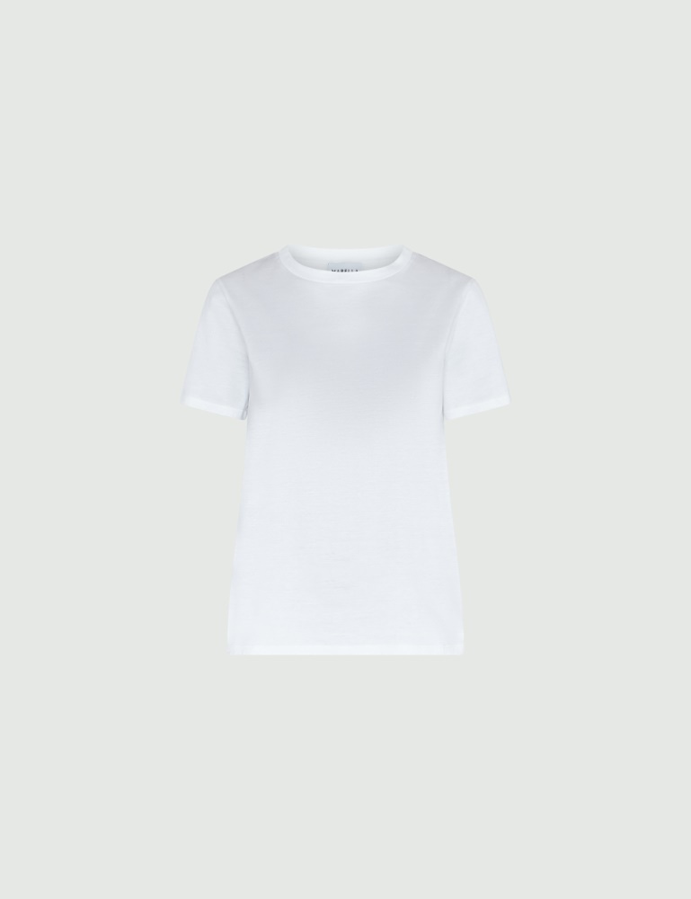 Dżersejowy t-shirt - Optyczny biały - Marella - 2