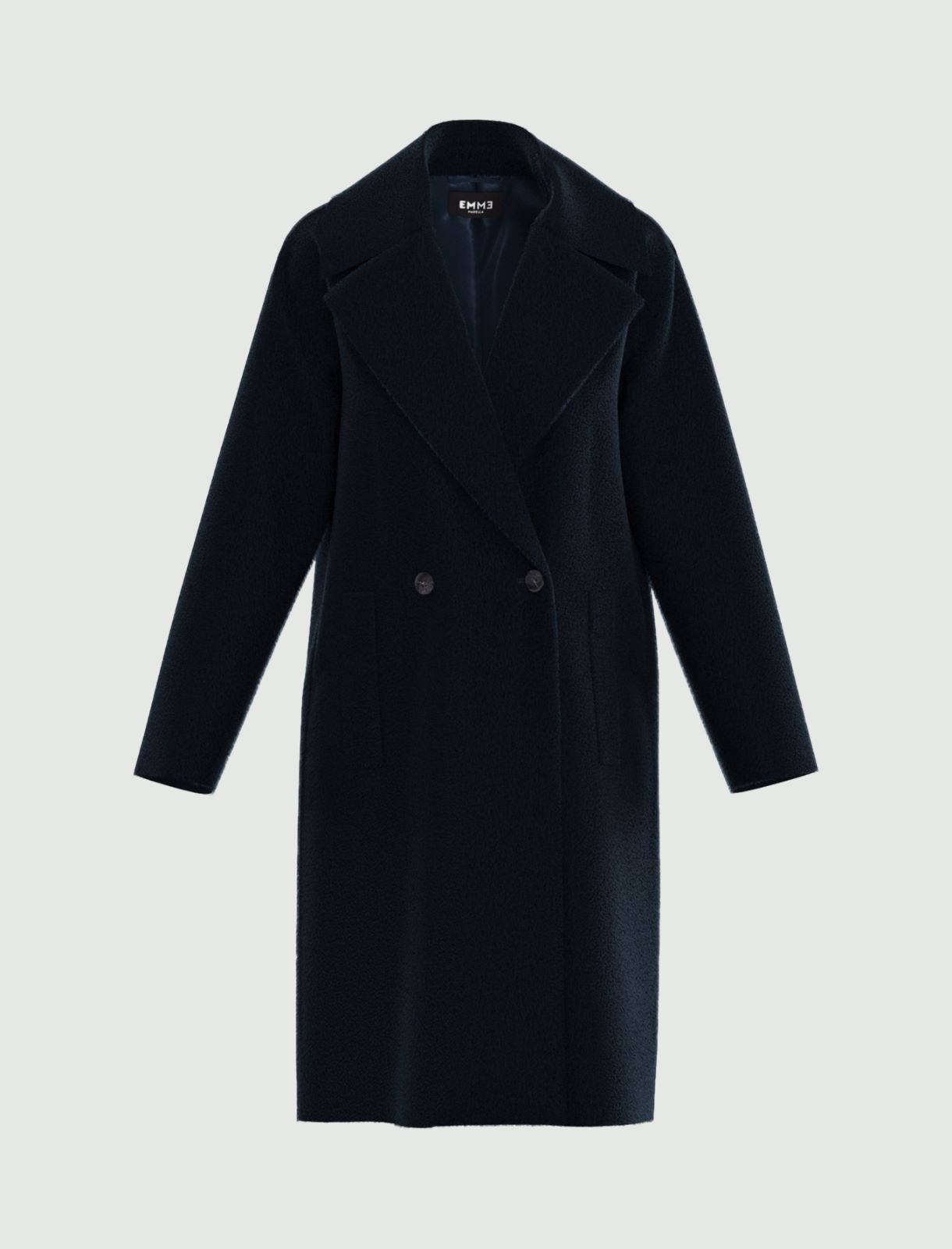 Double-breasted coat - Navy - Emme - 2