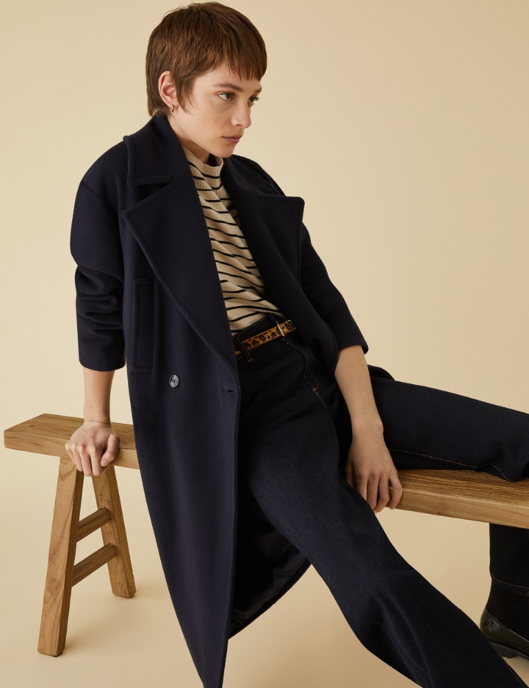 Double-breasted coat - Navy - Emme