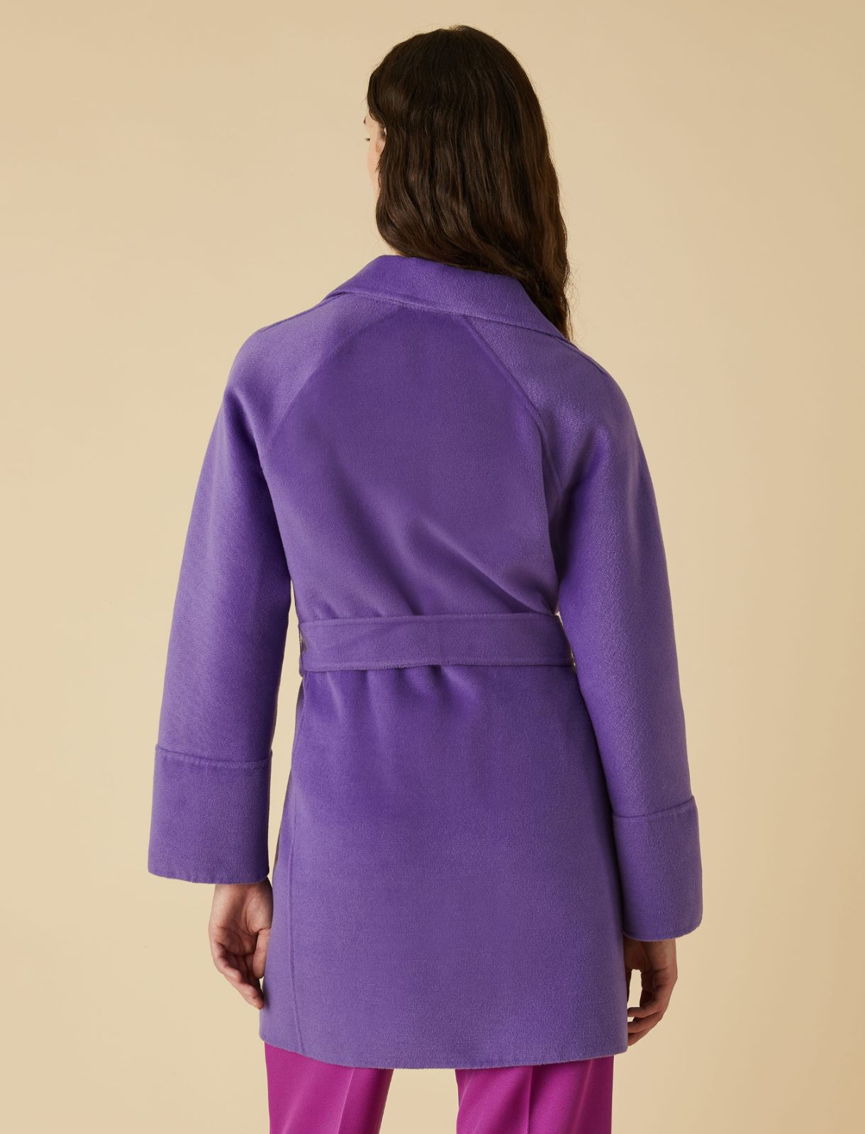Belted coat - Purple - Marella - 2