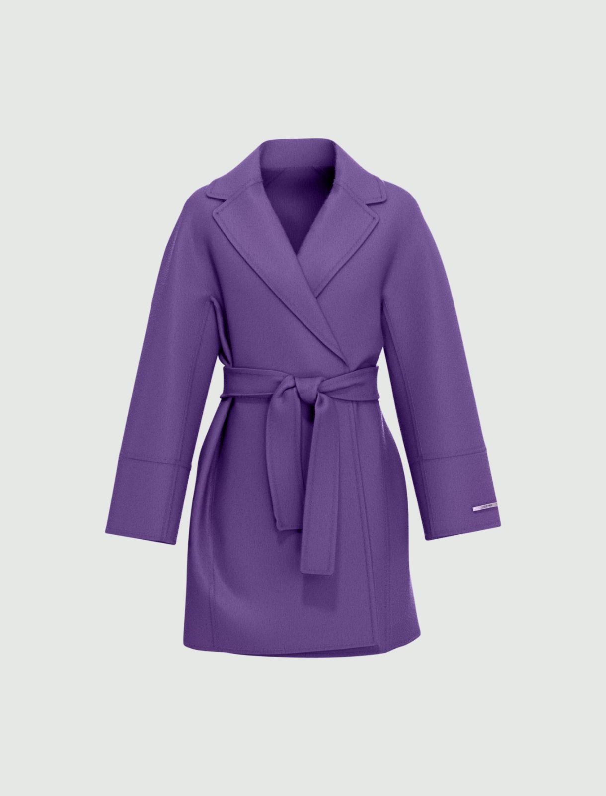 Manteau avec ceinture - Violet - Marella - 4